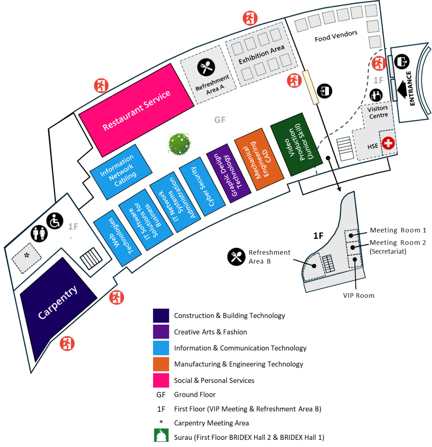 WSBNC2026 BRIDEX Hall 2 Updated Floor Plan