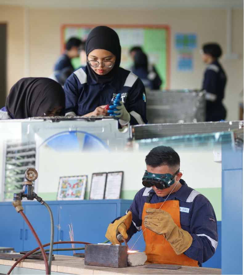 IBTE students participating in technical and vocational education and training